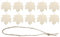 sourcing map 10 Pcs Wooden Thanksgiving Ornaments Paintable Wooden Maple Leaf Crafts for DIY Party Wedding Crafts Hanging Decorations
