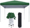 FIVMEN Pavillon 3x3m Faltpavillon mit Tragetasche Faltzelt Polyester UV Schutz Faltbar Partyzelt Wasserdicht Windschutz Gartenpavillon Zelt Outdoor, Type A (Grün)
