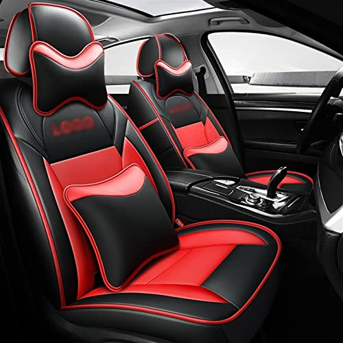 Autositzbezug Für Mitsubishi Für Outlander 3 XL Für Pajero 2 4 Für Sport Für Space Für Star Für Lancer X 10 L200 Für Eclipse Für Cross Autositzbezüge (Color : Schwarz Rot, Größe : C)