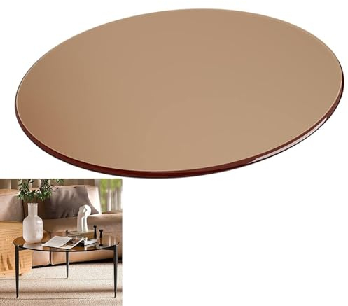 Glasplatte Rund Ø 42cm-100cm Durchmesser Transparent - Glasscheibe Aus Gehärtetem Glas 8mm Dick - Tischplatte Aus Sicherheitsglas Glas - for Restauranttisch Esstisch Home Office ( Size : 100CM )