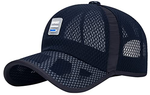 DUHGBNE Klassische Unisex-Baseballmütze mit niedrigem Profil, weiche, unkonstruierte, größenverstellbare Papa-Mütze Cap Bald Cap Latex (Navy, One Size)