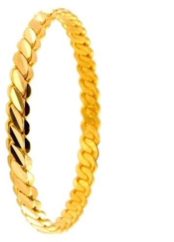 Adana Burma Bilezik üclü Gold Armreif 22 Karat Vergoldet Altin Bileklik Kuyumcu 7mm 6,0 (XXS)