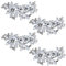 4 Stück Haarschmuck Hochzeit, Strass Haarspangen, Haarnadeln Strass, Blume Hochzeit Kopfbedeckung, Silber Haarklammer Hochzeit, Ausgefallene Braut Brautjungfer Haarschmuck für Frauen und Mädchen