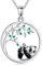 YFN Panda Necklace 925 Sterling Silver Mother and Daughter Necklace Tree Jewelry Gift for Women Mother