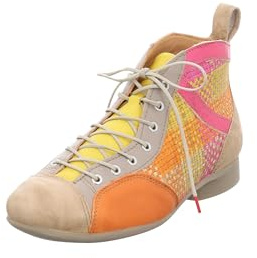 Think! Damen GUAD2 chromfrei gegerbte nachhaltige Stiefelette, FUXIA/KOMBI 9090
