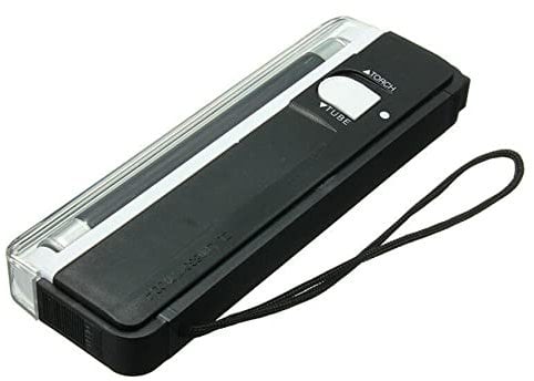 Fegtrtyoa 2X Handheld Uv Black Light Ultraviolet Lamp with Torch Portable Money Detector 2In1