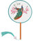 CCAIPU Antique Chinese Floral Embroidered Peacock Hand Fan, 21cm Diameter，Round and square (Round)