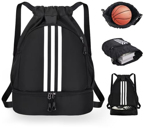 GOORFAC-Turnbeutel,Große Kapazität Kordelzug sportbeutel,Sportrucksack mit schuhfach,Wasserfest sportrucksack,sportrucksack kinder,sportrucksack herren,sportrucksack damen
