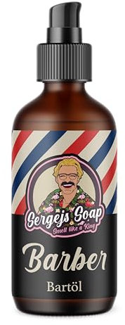 Sergejs Soap | Barber - Bartöl | Pfelge für den Bart | Mit Jojoba- und Mandelöl