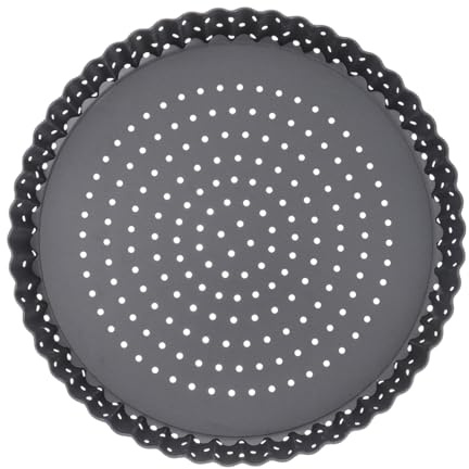 BESPORTBLE Tortiera Crostata Fondo Removibile 20cm - Stampo Rotondo per Pizza e Torte - Vassoio Antiaderente per Friggitrice Ad Aria Teglia Versatile in Acciaio al Carbonio per Cucina e