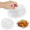 TDUNSYA 2 Piezas Tapas Microondas 17cm y 23 cm para Cocina, Tapa para Microondas con Salida de Vapor, Tapa de Salpicaduras de Microondas para Salpicaduras de Microondas para Alimentos (Transparente)