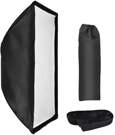 Softbox Lighting Studio Lighting Softbox para Montaje 60x90cm Rectangular Plegable con Rejilla y Bolsa de Almacenamiento para Fotografía de Producto