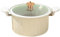 Micro Pressure Cooker 10L 11 Enamel Small Pressure Cooker with Lid, Handle & Safety Valve Quick Decompression Non-Stick Stew Pot for All Kinds of Stovetop, White.
