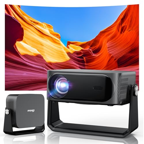 [2000 ANSI/enfoque automático y Keystone/aplicación integrada] Proyector 4K para exteriores con WiFi y Bluetooth, proyector portátil inteligente compatible con Netflix/YouTube y Dolby, proyector de