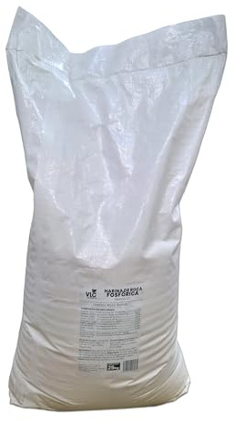 Harina de Roca Fosfórica 100% Natural 25 kg – Aporte Mineral de Fósforo, Calcio y Hierro – Aporte para Árboles Frutales y Cítricos – Mejora del Suelo y Desarrollo Radicular