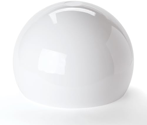 ORION LIGHTSTYLE Lampenschirm Ø 30cm aus Acryl, Lampenaufsatz, Ersatzschirm mit Loch 43mm für E27 Lampen, Weiß