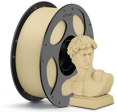 ANYCUBIC Matte PLA Filament 1,75mm, Feine Oberfläche, Matte Wüstengelb 1KG | Minimalen Schichtlinien, Elegant und Lebendig 3D Druckmaterialien, Matte Textur Für die meisten 3D-Drucker