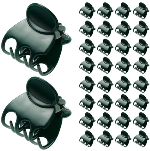 LALAFINA 80 Stück Schwarze Orchideenclips aus Kunststoff Wiederverwendbare Pflanzenklemmen zur Befestigung von Rankenden Blumen und Zweigen im Garten