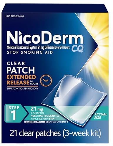 NicoDerm CQ Nicotine Patches and Support Program 21 mg, Step 1 - 21 Ct