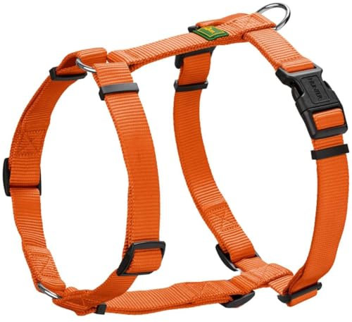 HUNTER Hundegeschirr VARIO RAPID, Farbe: orange, stufenlos verstellbar, robuster Steckverschluss, pflegeleichtes Nylonmaterial, hoher Tragekomfort, ideal für Alltag und Training, Größe: M-L