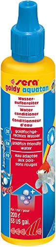 sera 03057 Goldy Aquatan, Leitungswasseraufbereiter für Artgerechtes, Kristallklares Wasser für Goldfische im Aquarium