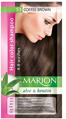 Marion Hair Dye Shampoo Bag Semi-Permanent Colour 4 to 8 Washes with Aloe and Keratin
