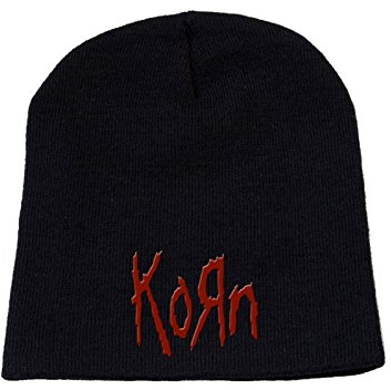 KORN Mütze Beanie Cap Classic Band Logo offiziell Nue Schwarz One Size