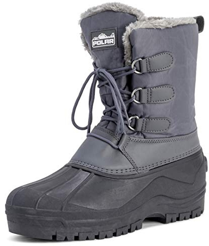 Polar Uomo Allacciare Short Nylon Inverno La Neve Pioggia Allacciare Impermeabile Anatra Stivali