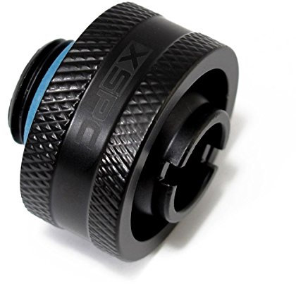 XSPC Anschluss gerade G1/10.2 cm AG auf 19/13mm - V2, schwarz matt