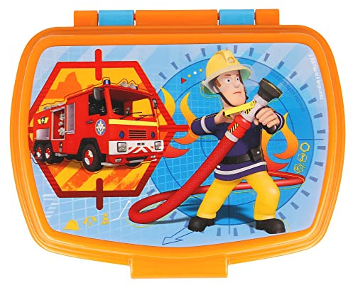 Unbranded 8018205 Feuerwehrmann Sam Lunch-Box Kunststoff orange 17,5 x 14 x 5,7 cm