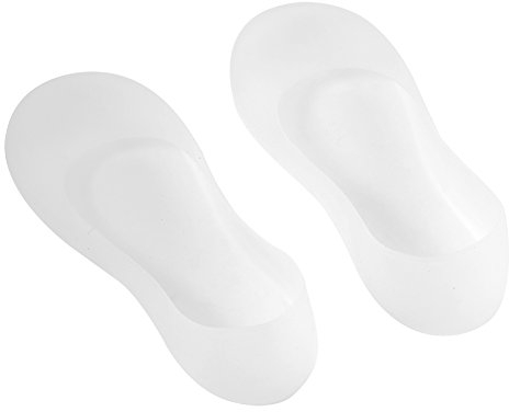 Silikon Socke, Haofy 1 Paar Silikon Feuchtigkeits Socken für Frauen und Männer, Feuchtigkeitsspendende Silikon Socken Gel Socken für Spa Socken Trockene Harte Rissige Haut Weiß (L)