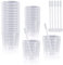 Reccisokz- Lot de 20 gobelets gradués 60 ml en polypropylène transparent et 20 touillettes pour peinture, teinture, époxy et résine