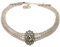 Alpenflüstern Trachten-Metall-Kropfkette Luzia - Elegante Trachtenkette - nostalgischer Damen-Trachtenschmuck, Dirndlkette mit Mittelteil grau DHK228