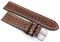 Sulla 22mm Kalbsleder geflochtene Prägung Uhrenarmbänder für Herren 22mm / 20mm handgemacht in Deutschland Echt Leder Braun
