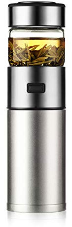 DQGZYF Silver Stainless Steel Vacuum Flask Insulation Cup Tea Strainer Travel Coffee Cup Extremely Environmentally Friendly Repeatable 570ml