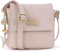 Catwalk Collection Handbags - Damen Antik-Leder Umhängetasche - Crossbody Bag Klein - Messenger Bag - Verstellbarer Schultergurt - SABINE - Latté