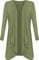 Womens Ladies Plus Size Long Sleeve Waterfall Cardigan Top Duster Coat Jacket, XXXL 24-26 Plus Size, Khaki