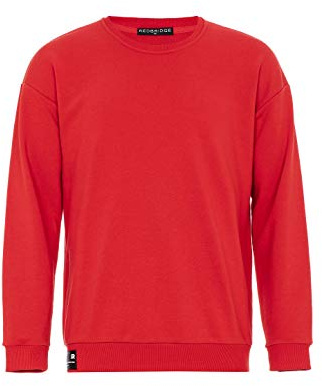 Redbridge Oversize Sweatshirt für Herren Pullover Sweater Longsleeve Premium Basic Real Rot XL
