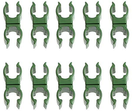 50 Stück Garten Spalier, Pflanzenstiele Stützenclips (8mm Universal Clips) | Blumenstäbe Pflanzen Verbinder Rankhilfen Scharnier für Tomaten Käfig