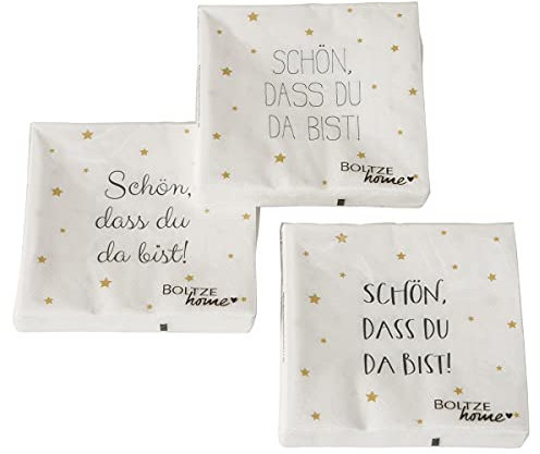 Boltze 2016822 You Servietten mehrfarbig, sortiert 17 cm 20Stk (1 Stück)