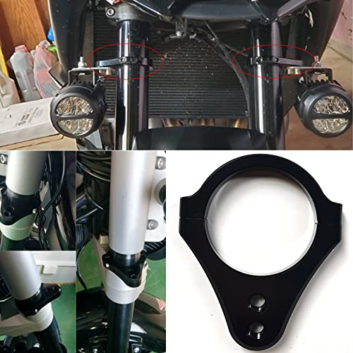 55mm Motorrad Gabel Rohrhalterungen Lenkungsdämpfer Rahmen Montage Klemme Fuß Fixer Stabilisator Universal