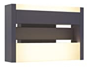 LED Außenwandleuchte Conroy, Wandlampe aus Aluguss in Anthrazit/Weiß, 17,8Watt, 1300 Lumen, Lichtfarbe 3000 Kelvin, verstellbare Wandleuchte m. Lichteffekt, für Terrasse/Hof/Haustür, IP44