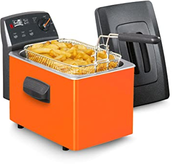 FRITEL Friteuse Turbo SF 4152 Orange - Friteuse 3 L - Double élément chauffant