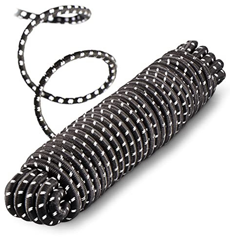 COM-FOUR® Cordes élastiques - Corde de Tension pour bannières, Affiches, tentes, Pavillons - tendeurs en Caoutchouc pour Le Transport, Le Camping, Le Sport, Les Bagages
