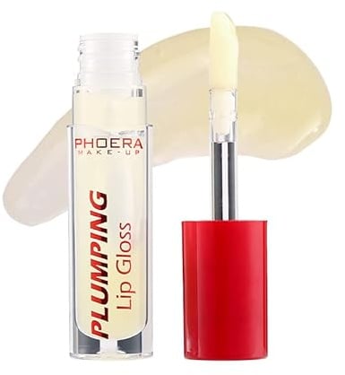 Phoera Lip Plumping Natural Lip Care For Fuller, Softer And Bigger Lips Natural Extract Vitamin E Shea Butter And Cinnamon Oil Plumping, Hydrating and Nourishing Plumping Lip Gloss