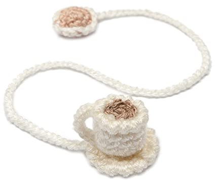 Teacup Bookmark, Gifts For Tea Lovers, Cottagecore Cozy Crochet Bookmark