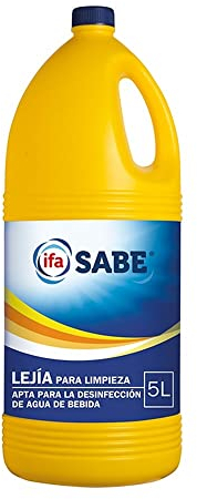 Ifa Sabe Lejía Amarilla Para Limpieza Apta Para Desinfección De Agua De Bebida - 5 L.