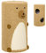 PawHut Griffoir Hauteur 66 cm, Tour à Chat 2 Niveaux, Tonneau Avec 2 Niches, Arbre en Forme d'Ours, Marron Clair