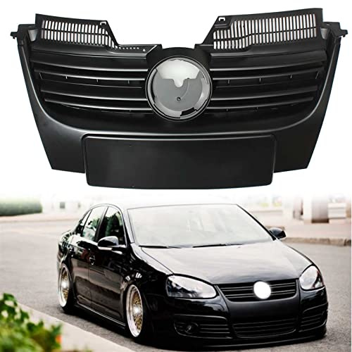 laxyy ABS-Zubehör Für VW Für Jetta MK5 2006 2007 2008 2009 2010 Front Black Upper Bumper Sport Grille Grill