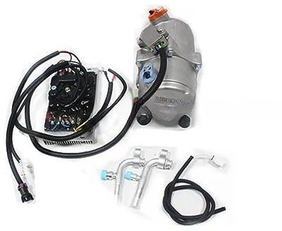 Compresor de Aire Acondicionado eléctrico de 12V 24V, compresor eléctrico de actualización sin Combustible de Nueva energía (Color : Compressor 12V)